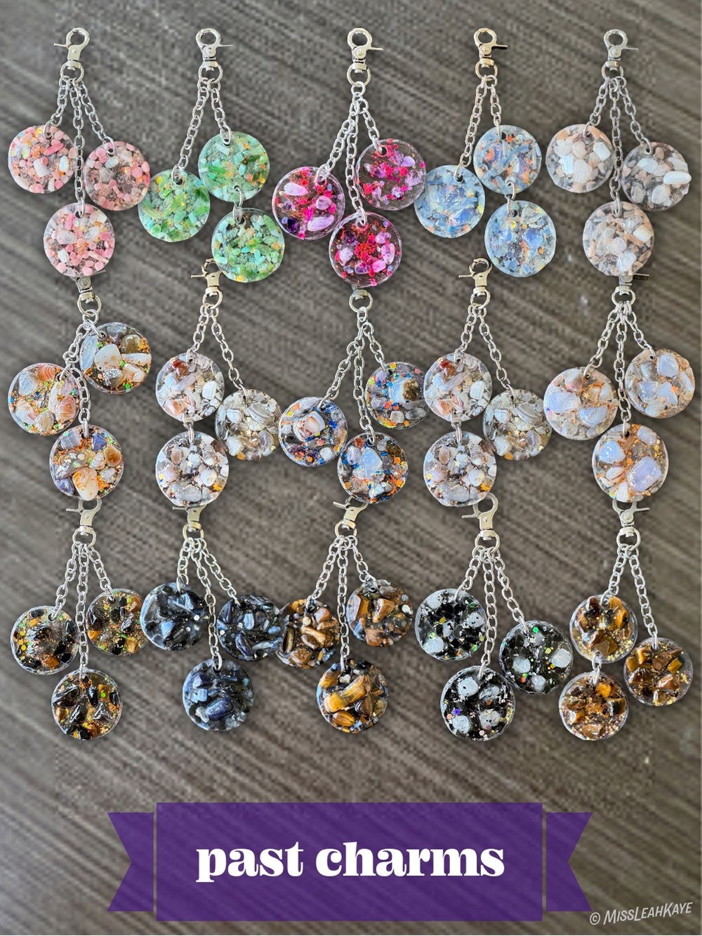 .handmade Bag Charms/Keychains with Crystals - Picture 12 of 16